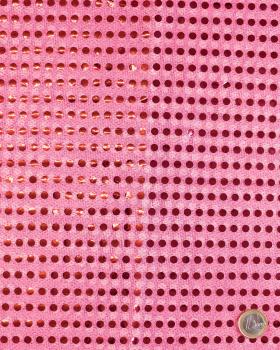 Tissu à Paillettes Rondes Rose Bonbon - Tissushop